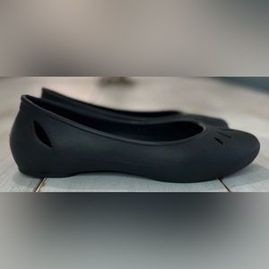 Crocs Black Kelli Iconic Comfort Slip On Flats